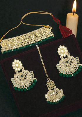 Golden Alloy Necklace Set