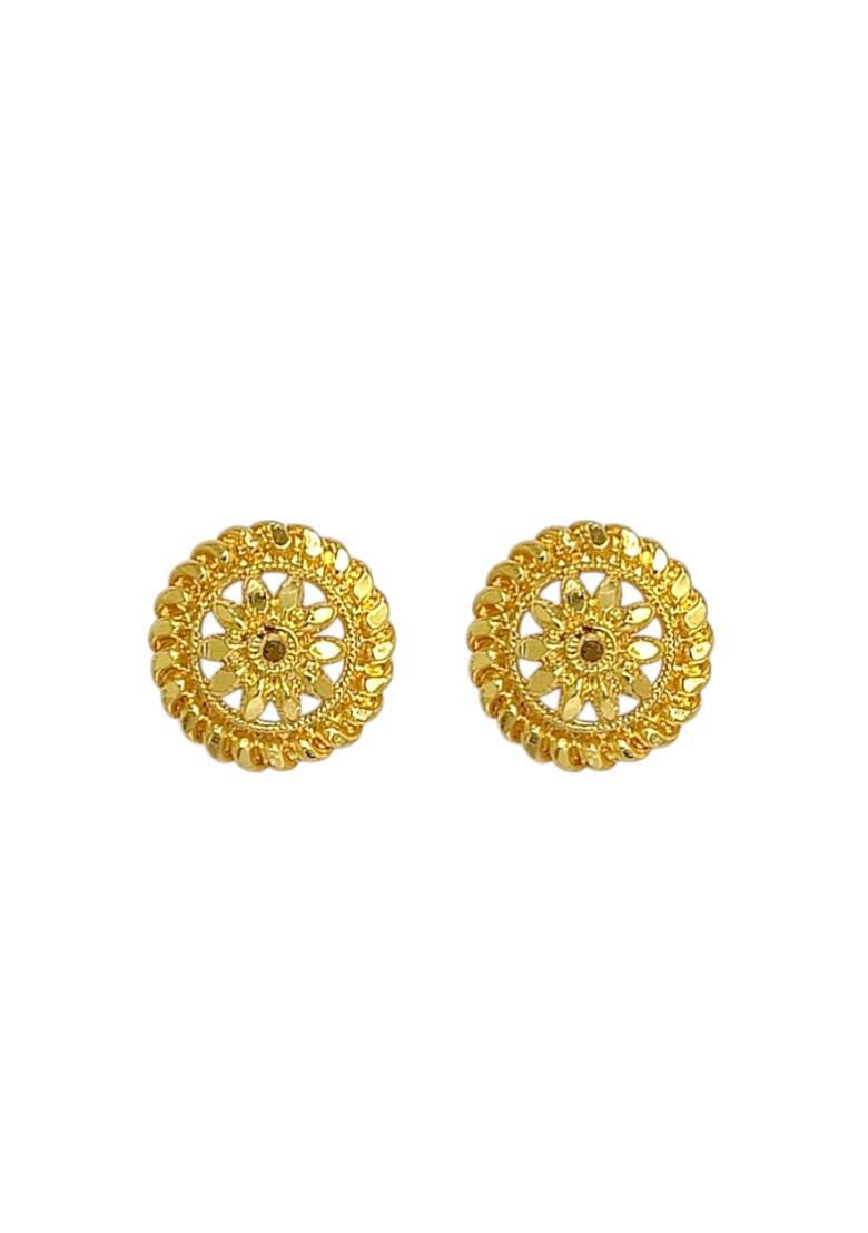 Golden Alloy Necklace Set - Indya