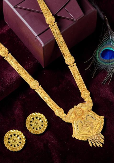 Golden Alloy Necklace Set