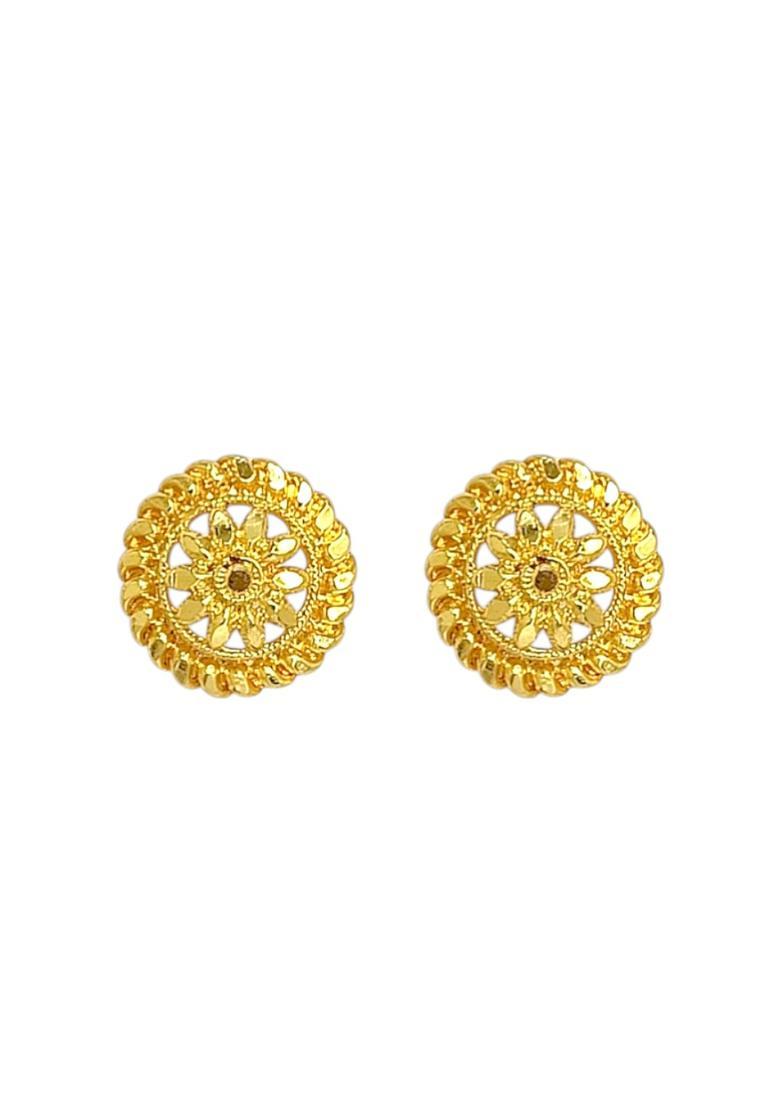 Golden Alloy Necklace Set - Indya