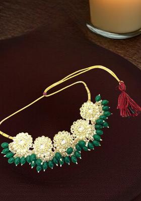 Golden Alloy Necklace Set