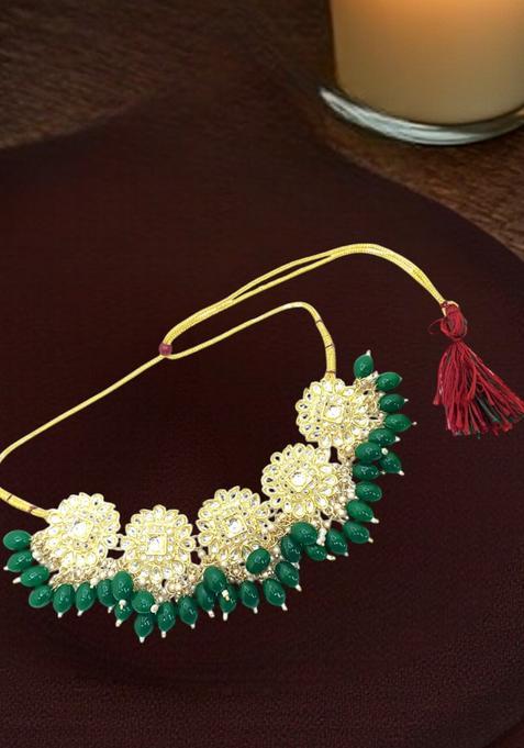 Golden Alloy Necklace Set