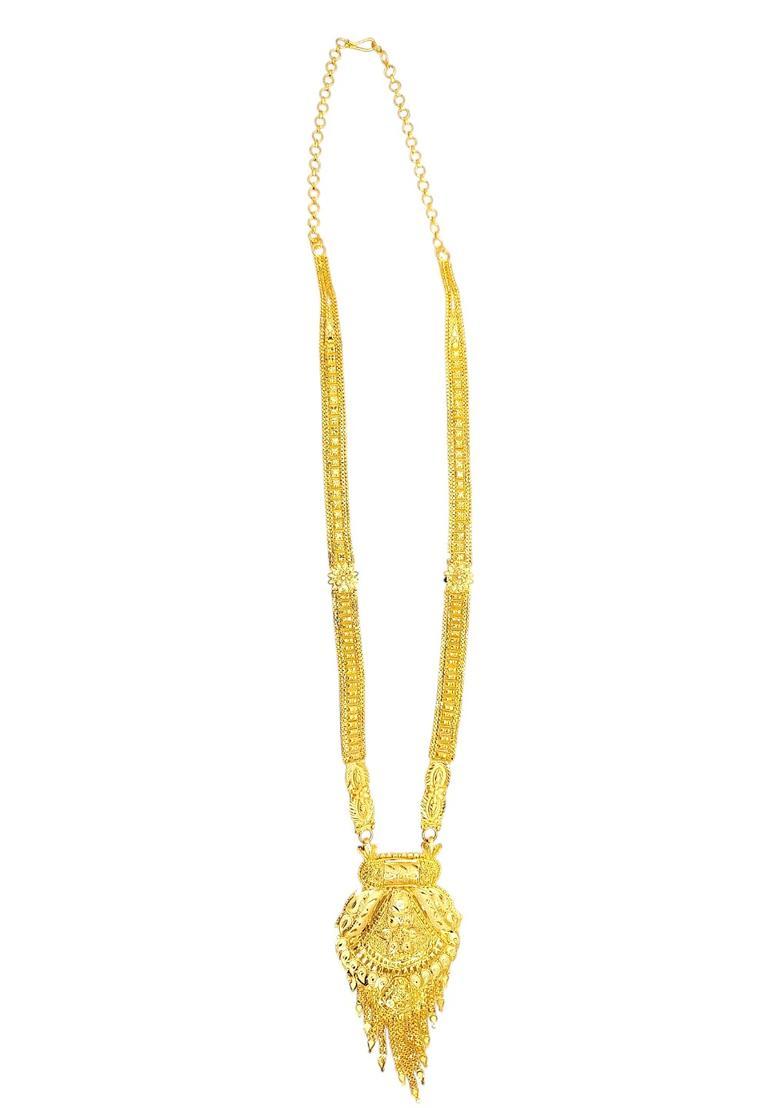 Golden Alloy Necklace Set - Indya