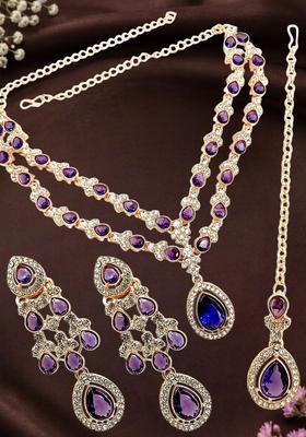 Golden Alloy Necklace Set