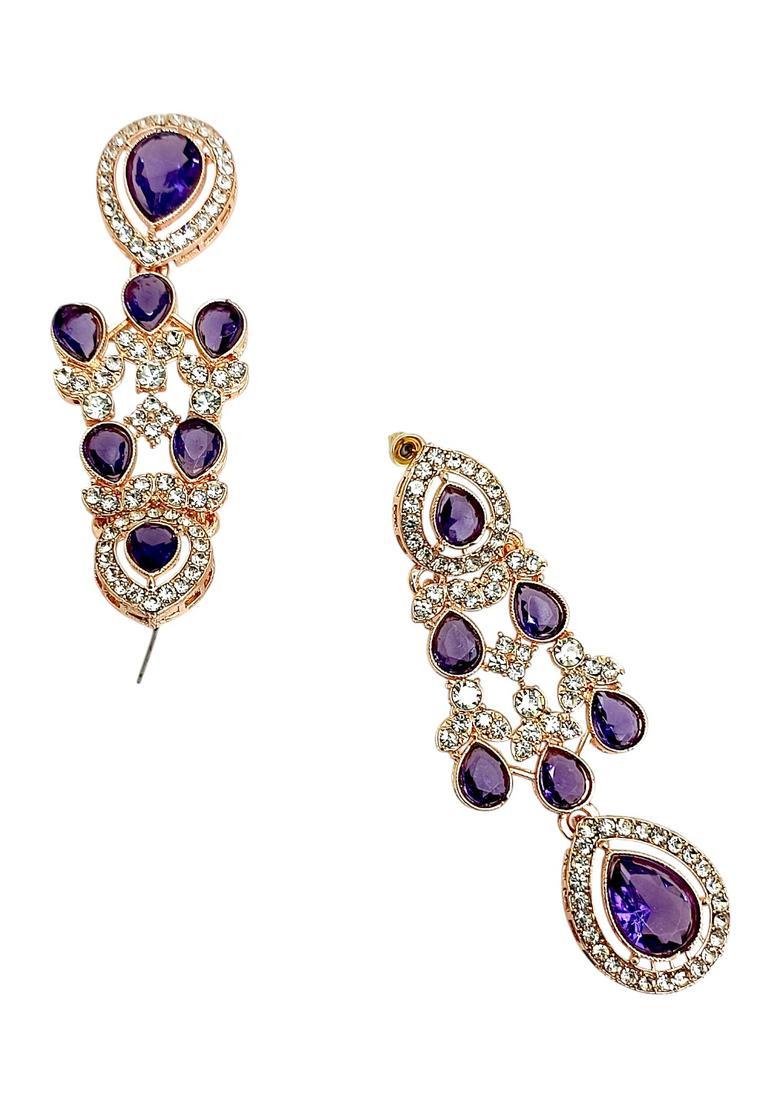 Golden Alloy Necklace Set - Indya