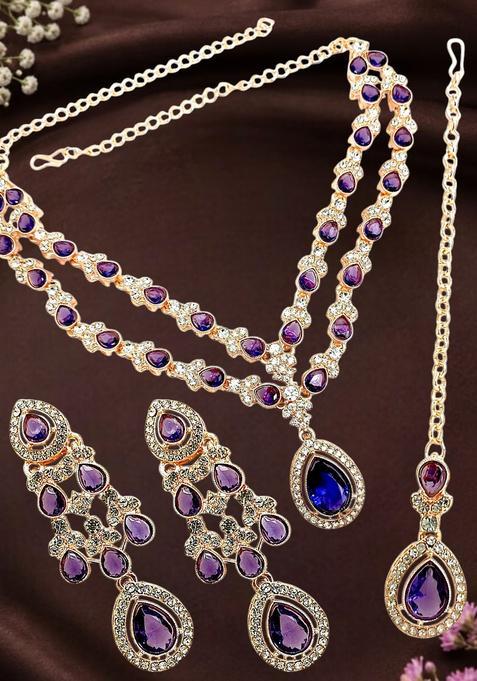 Golden Alloy Necklace Set