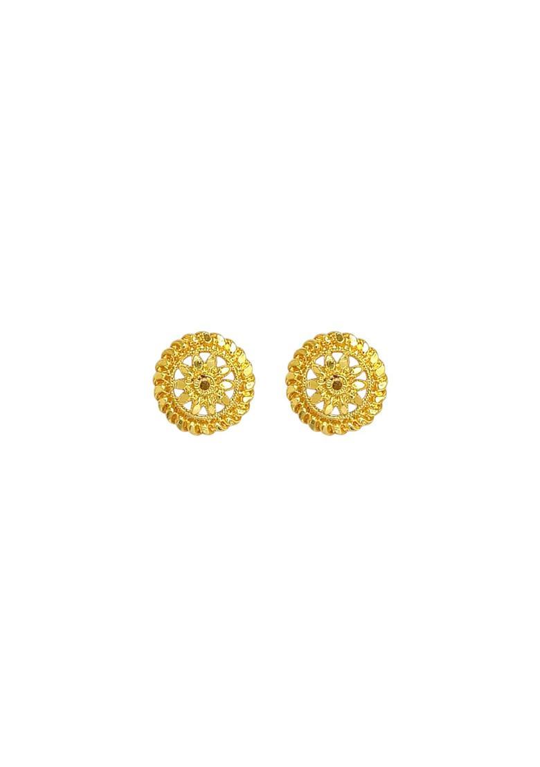 Golden Alloy Necklace Set - Indya