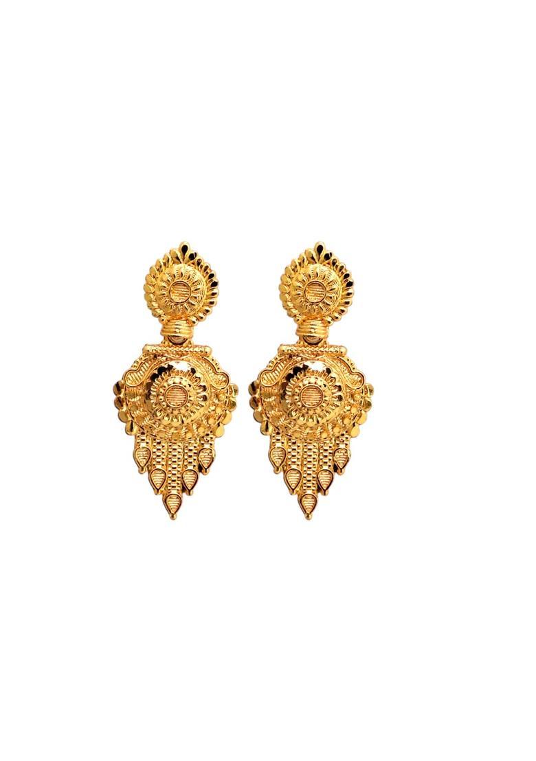 Golden Alloy Necklace Set - Indya