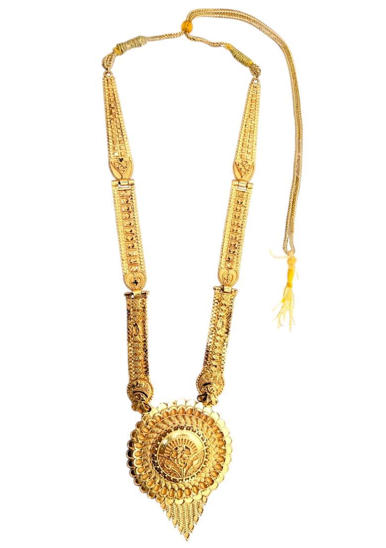 Golden Alloy Necklace Set - Indya