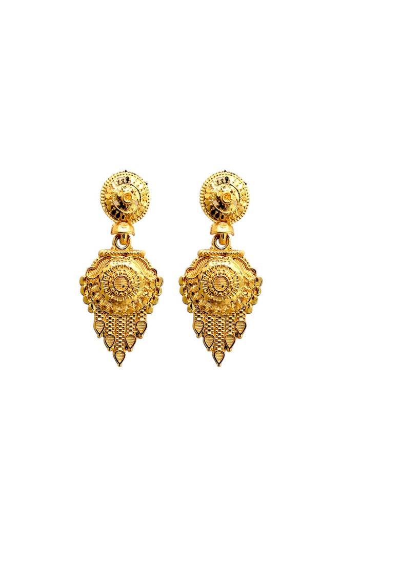 Golden Alloy Necklace Set - Indya