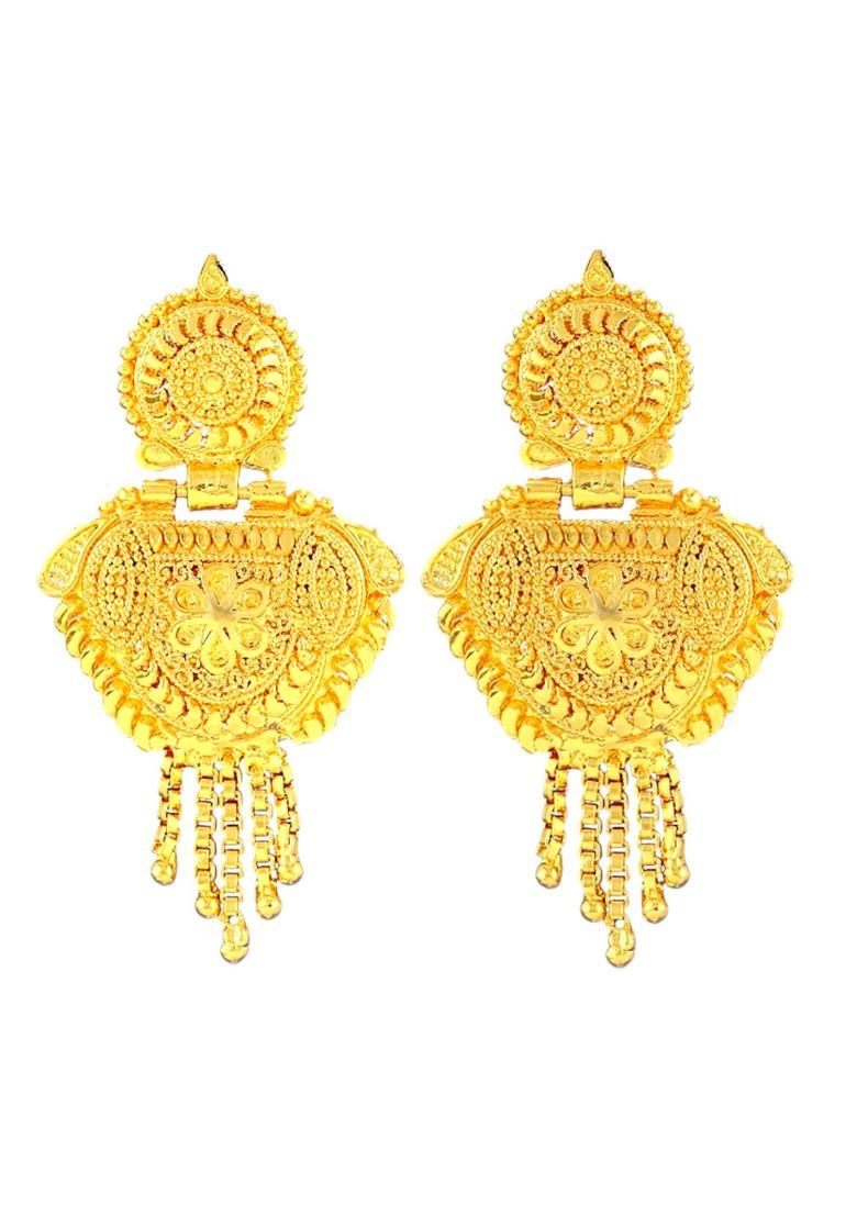 Golden Alloy Necklace Set - Indya
