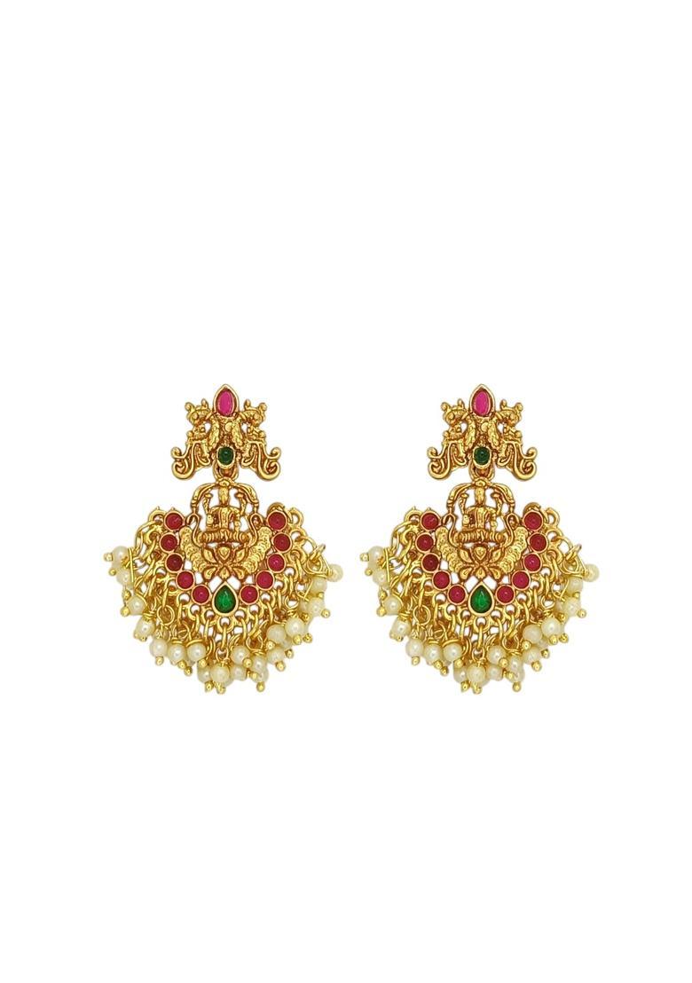 Golden Alloy Necklace Set - Indya