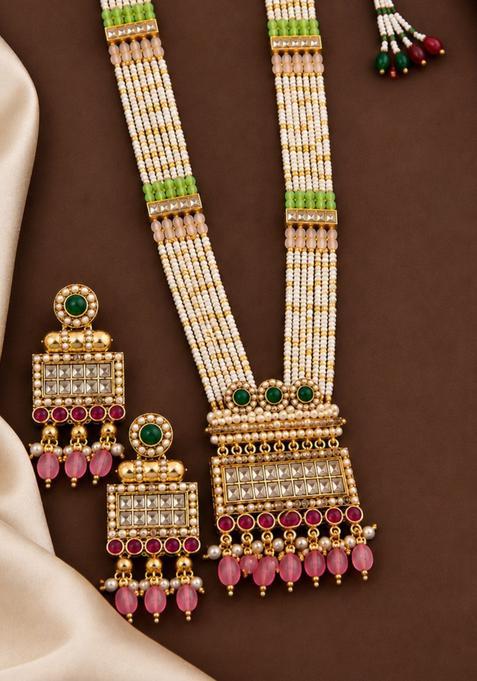 Golden Alloy Necklace Set