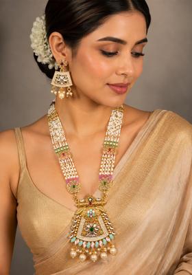 Golden Alloy Necklace Set