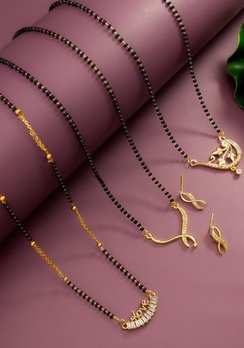 Rose Golden Alloy Mangalsutra