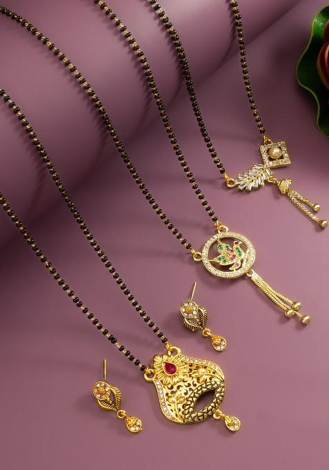 Golden And Black Alloy Mangalsutra