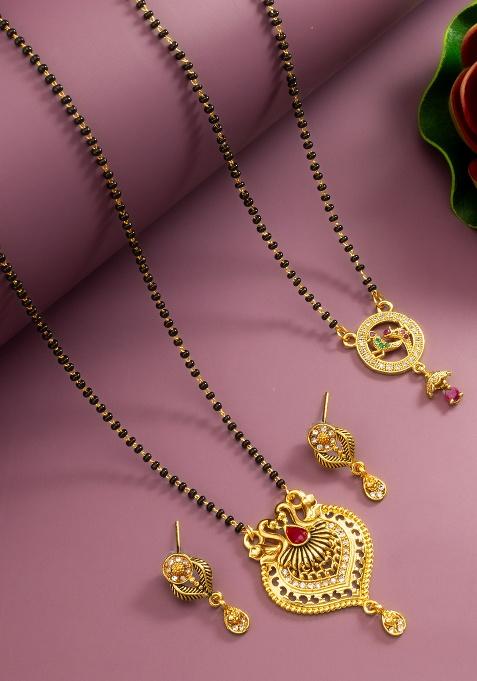 Golden And Black Alloy Mangalsutra