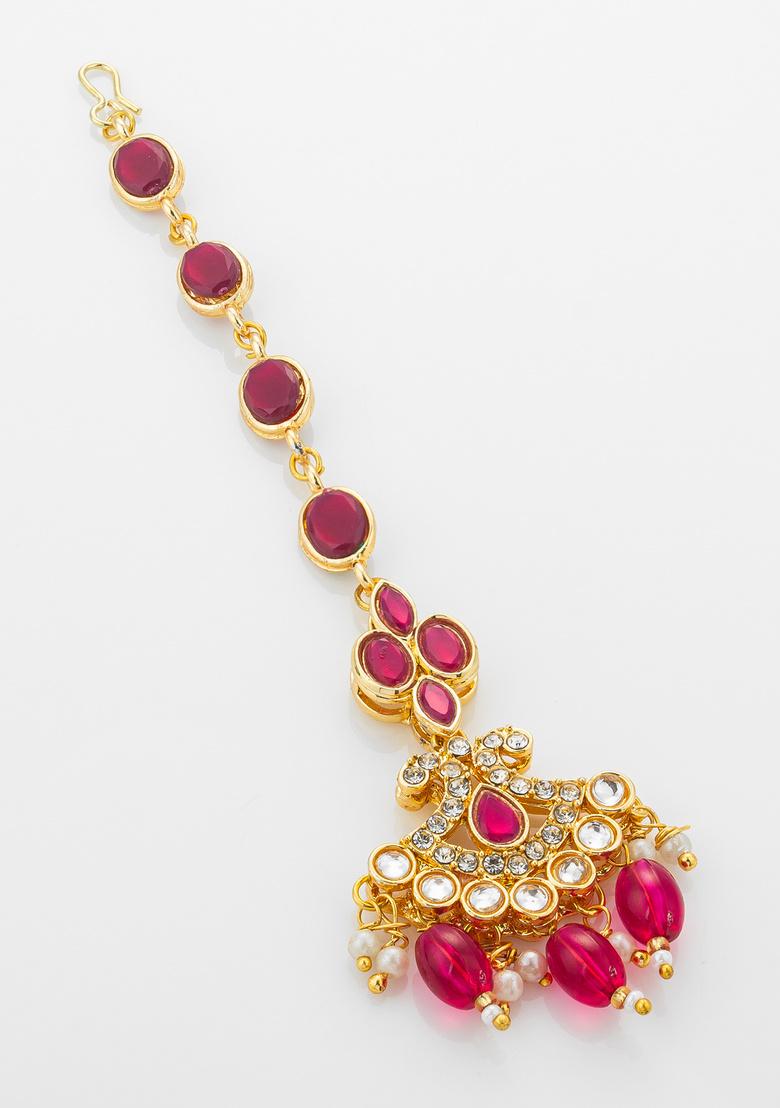 Ruby Red Alloy Mangtikka - Indya