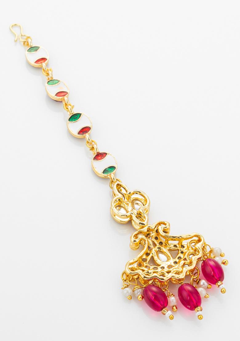 Ruby Red Alloy Mangtikka - Indya