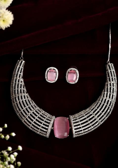 Silver Stainless Steel Beads Jewellery Set