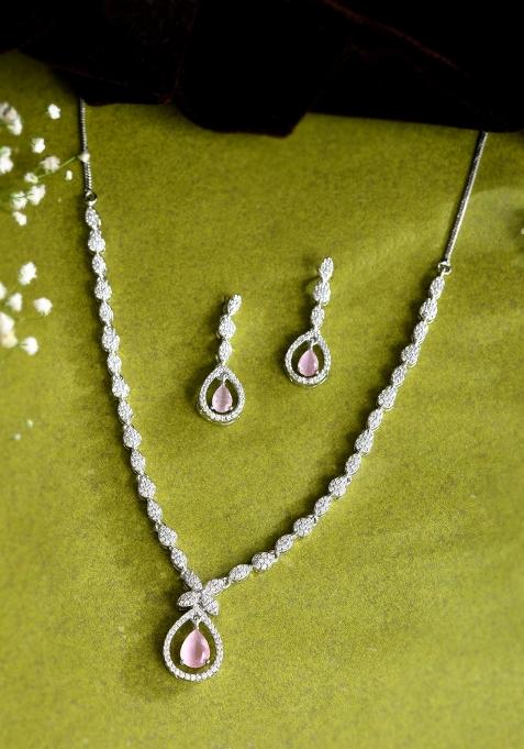 Silver Stainless Steel Beads Jewellery Set