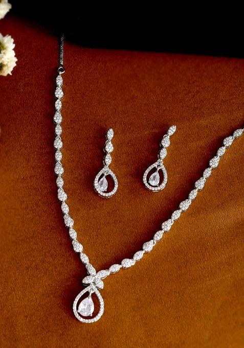Silver Stainless Steel Beads Jewellery Set