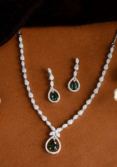 Silver Stainless Steel Beads Jewellery Set