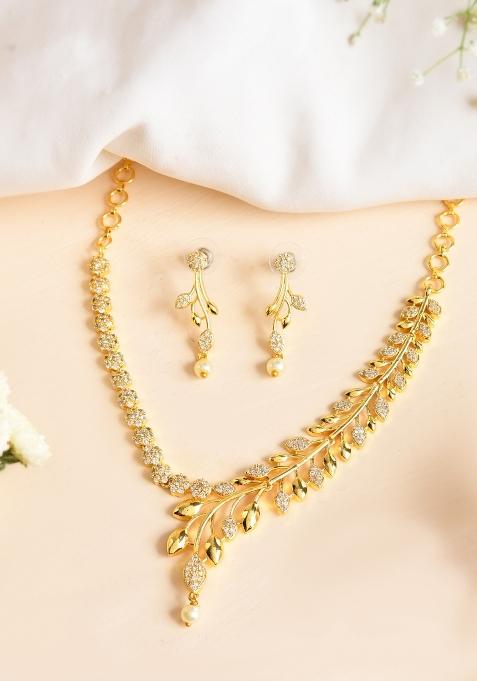 Golden Stainless Steel Beads Jewellery Set