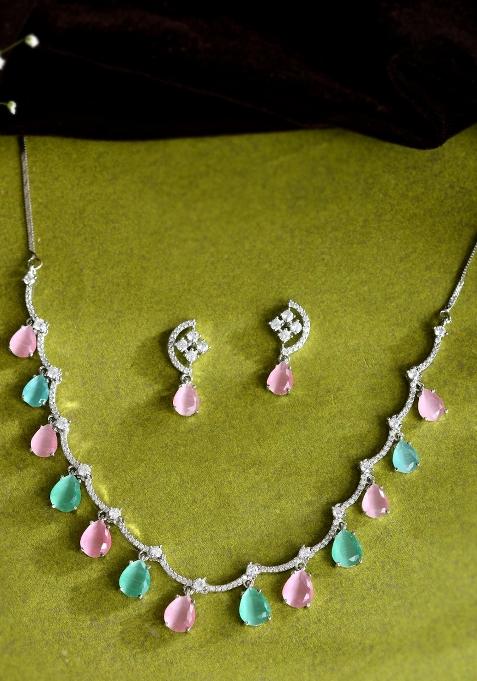 Silver Stainless Steel Beads Jewellery Set