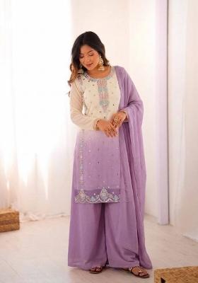 Multicolor Embroidery Georgette Kurta Set