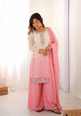 Multicolor Embroidery Georgette Kurta Set