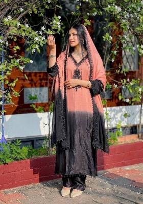 Multicolor Embroidery Georgette Kurta Set