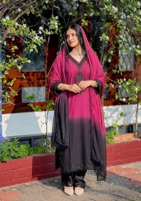 Multicolor Embroidery Georgette Kurta Set