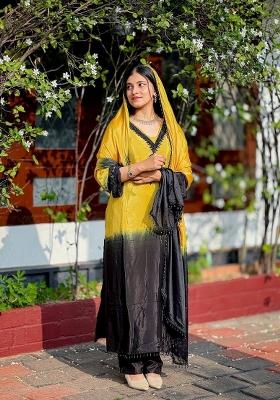 Multicolor Embroidery Georgette Kurta Set