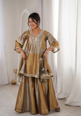 Chiku Embroidery Tissue Kurta Set