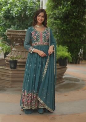 Rama Embroidery Georgette Kurta Set