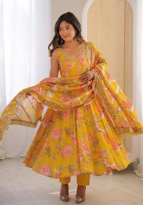Yellow Silk Kurta Set