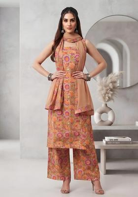 Multicolor Printed Viscose Palazzo Set