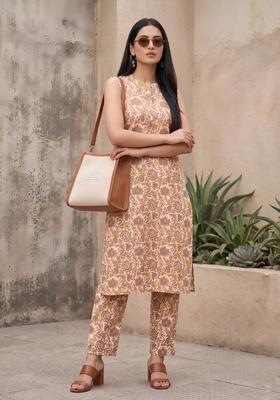 Multicolor Printed Cotton Co Ords Set