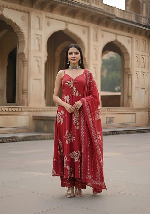 Pink Printed Cotton Palazzo Set