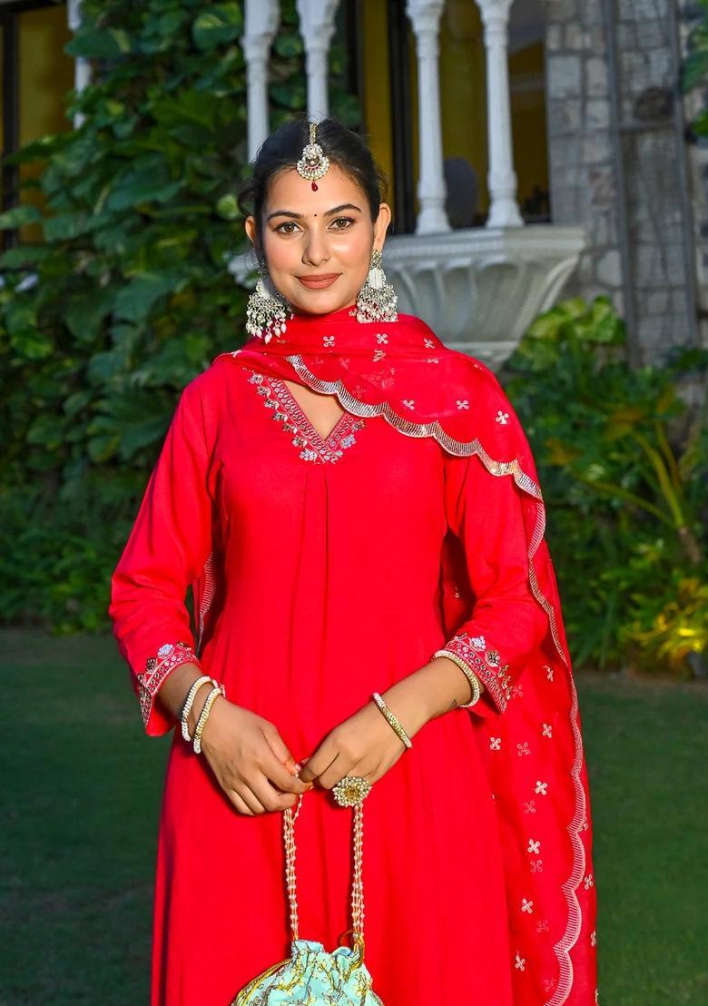 Magenta Printed Viscose Palazzo Set - Indya