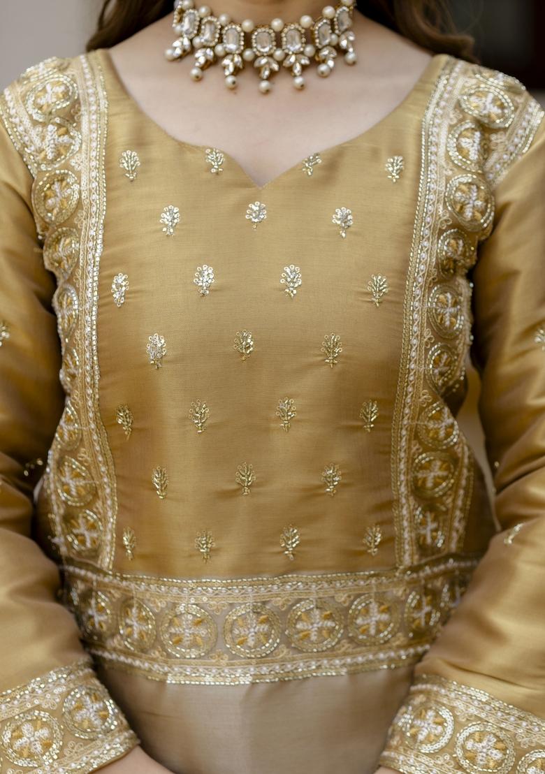 Yellow Banarasi Co Ords Set - Indya
