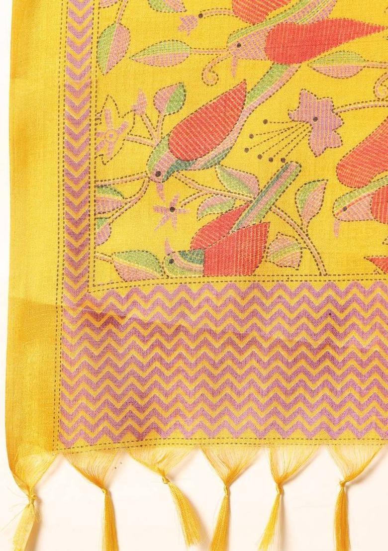 Mustard Solid Cotton Kurta Set - Indya