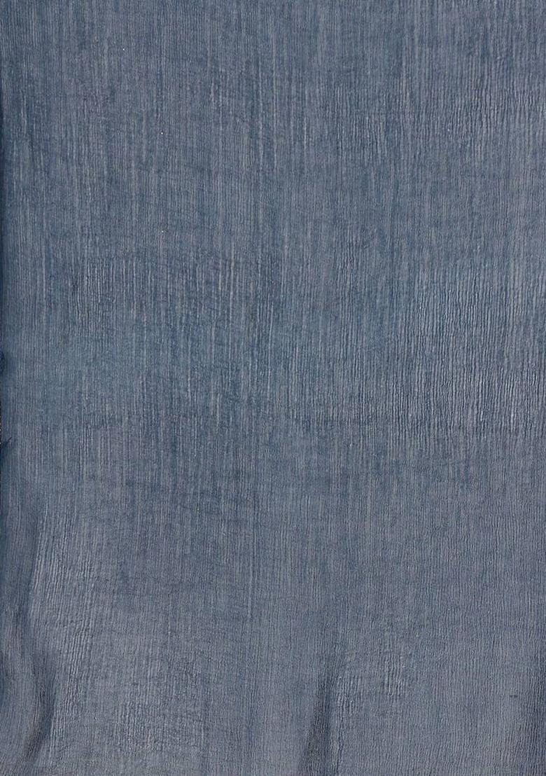 Blue Floral Print Cotton Kurta Set - Indya