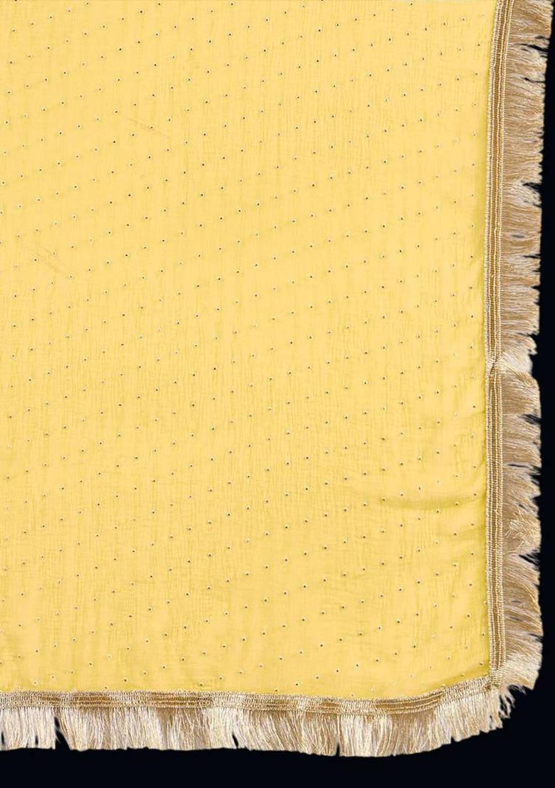 Yellow Embroidery Silk Kurta Set - Indya