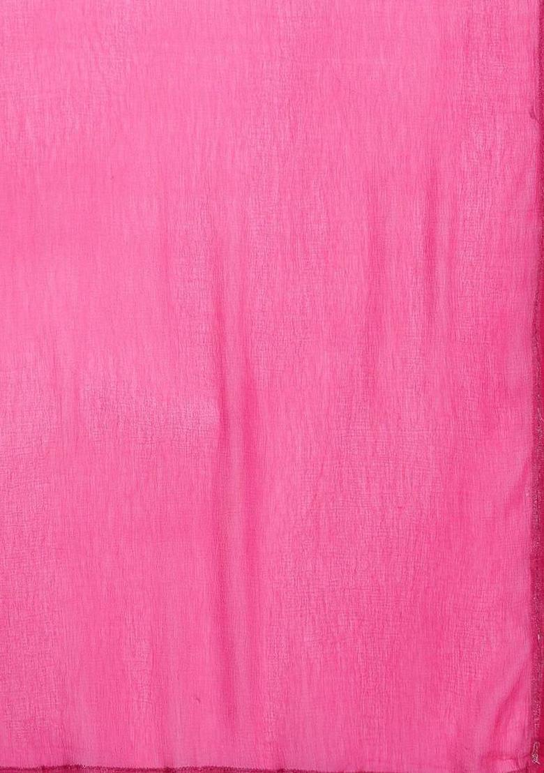 Fuchsia Floral Print Cotton Kurta Set - Indya
