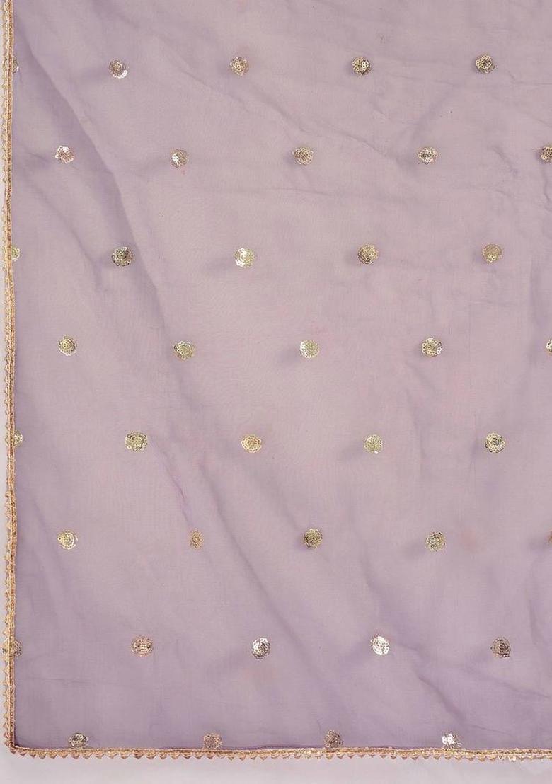 Lavender Silk Kurta Set - Indya