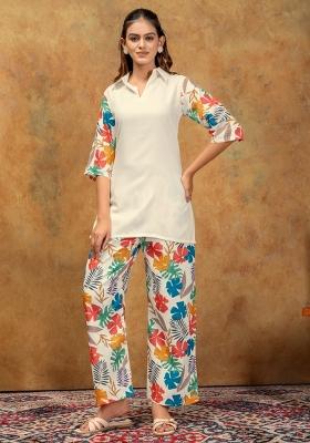 Multicolor Printed Cotton Kurta Set