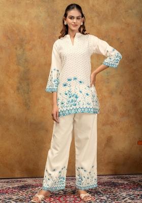 Multicolor Printed Cotton Kurta Set