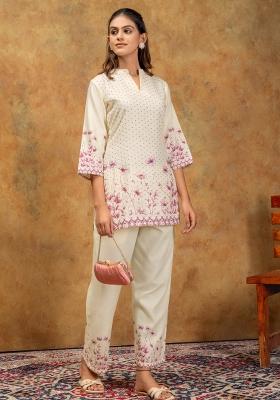 Multicolor Printed Cotton Kurta Set